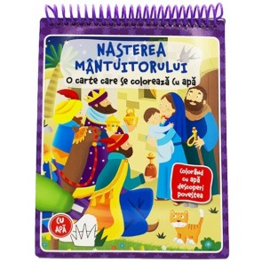 Nasterea Mantuitorului - carte de colorat cu apa