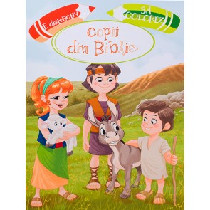 E distractiv sa colorez copii din Biblie