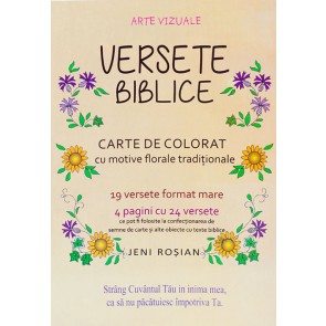 Versete biblice. Carte de colorat cu motive florale traditionale