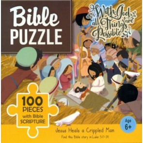 Jesus Heals a Crippled Man. Puzzle biblic 100 piese