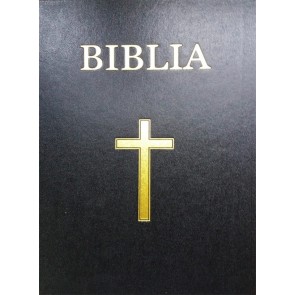 Biblia. Vechiul si Noul Testament [format XXL]. Coperta rigida, negru, cu cruce