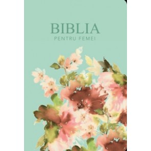 Biblia pentru femei Turcoaz Floral MARE